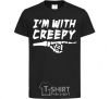 Kids T-shirt i'm with creepy black фото