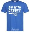 Мужская футболка i'm with creepy Ярко-синий фото