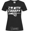 Women's T-shirt i'm with creepy black фото
