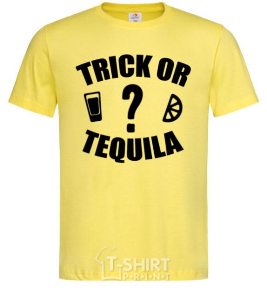 Men's T-Shirt trick or tequila cornsilk фото