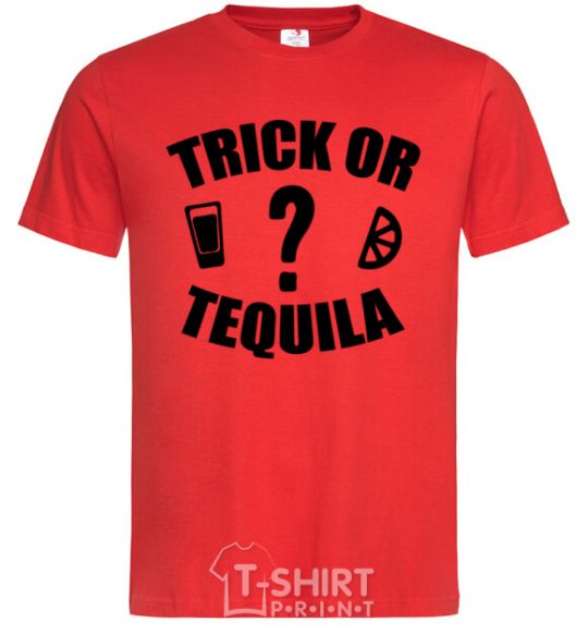 Men's T-Shirt trick or tequila red фото