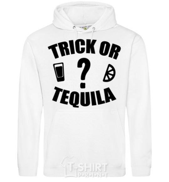 Men`s hoodie trick or tequila White фото