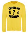 Sweatshirt trick or tequila yellow фото