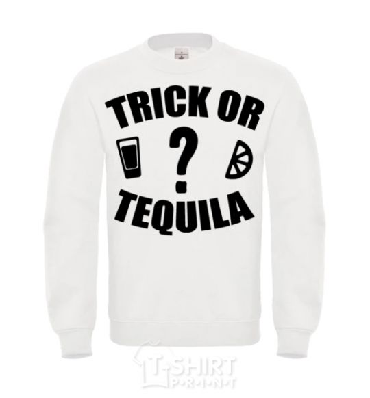 Свитшот trick or tequila Белый фото