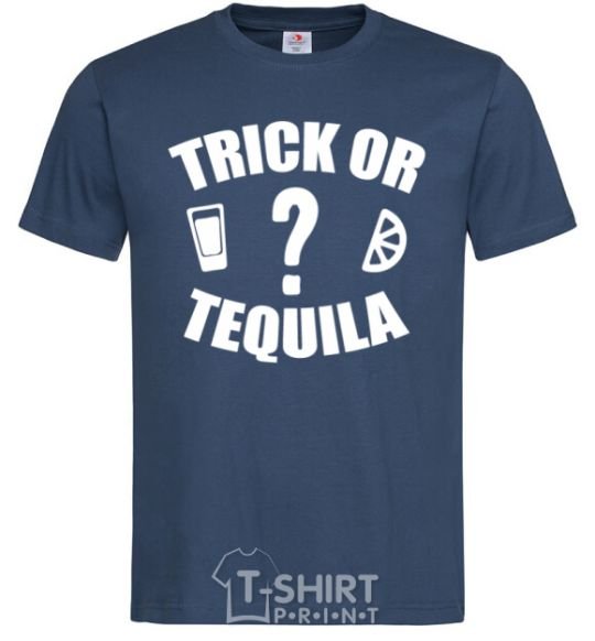 Men's T-Shirt trick or tequila navy-blue фото