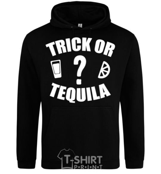 Men`s hoodie trick or tequila black фото