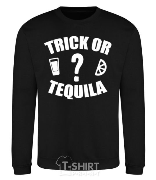 Свитшот trick or tequila Черный фото