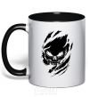 Mug with a colored handle Skull exclusive black фото