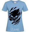 Women's T-shirt Skull exclusive sky-blue фото