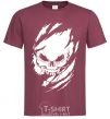Men's T-Shirt Skull exclusive burgundy фото