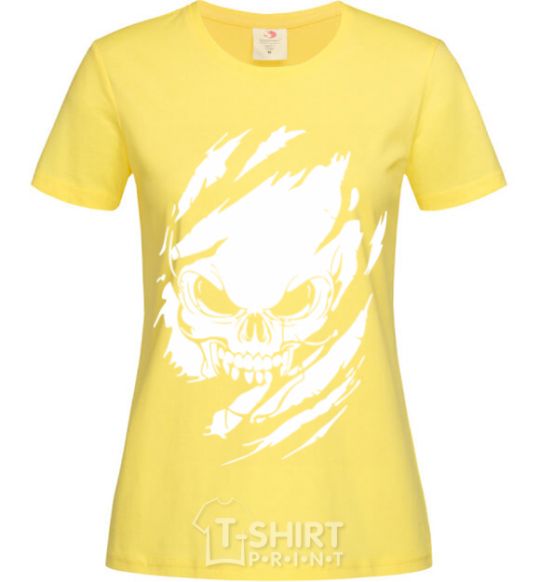 Women's T-shirt Skull exclusive cornsilk фото