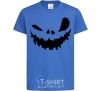 Kids T-shirt scary smile royal-blue фото