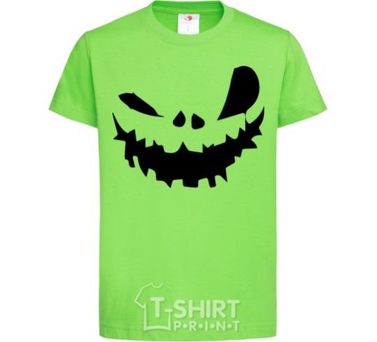 Kids T-shirt scary smile orchid-green фото