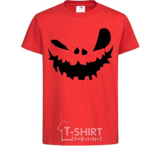 Kids T-shirt scary smile red фото