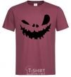 Men's T-Shirt scary smile burgundy фото