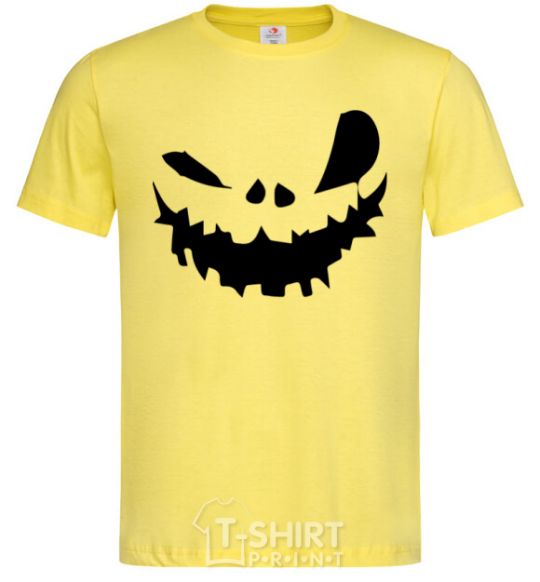 Men's T-Shirt scary smile cornsilk фото