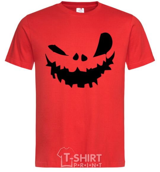 Men's T-Shirt scary smile red фото