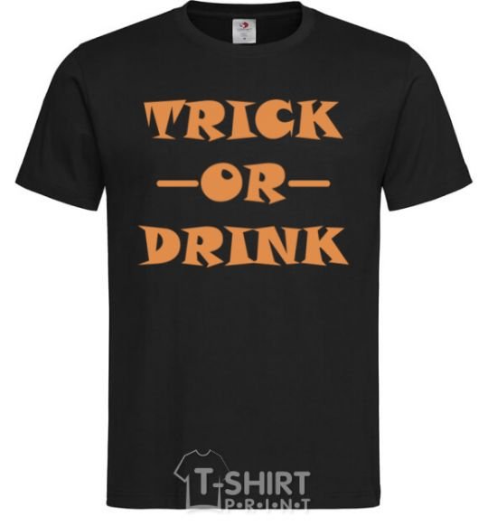 Men's T-Shirt trick or drink black фото