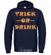 Men`s hoodie trick or drink navy-blue фото