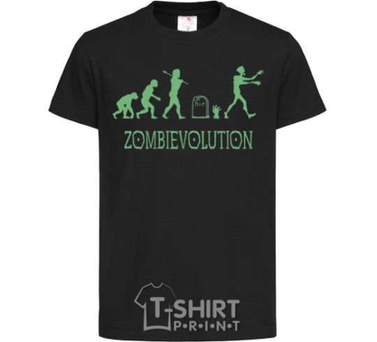 Kids T-shirt zombievolution black фото