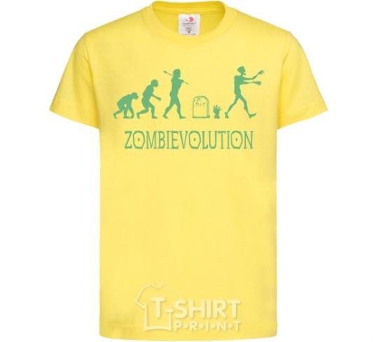Kids T-shirt zombievolution cornsilk фото