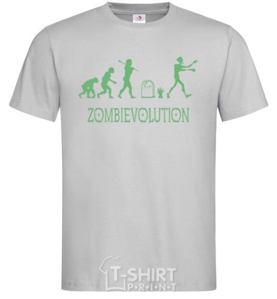 Мужская футболка zombievolution Серый фото