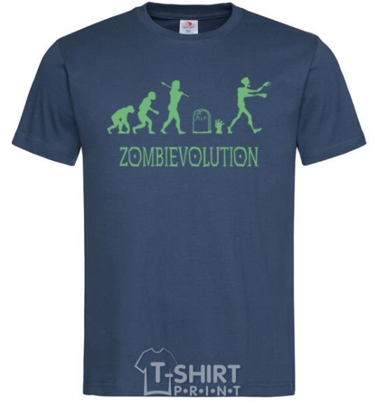 Мужская футболка zombievolution Темно-синий фото
