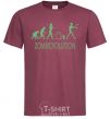 Men's T-Shirt zombievolution burgundy фото
