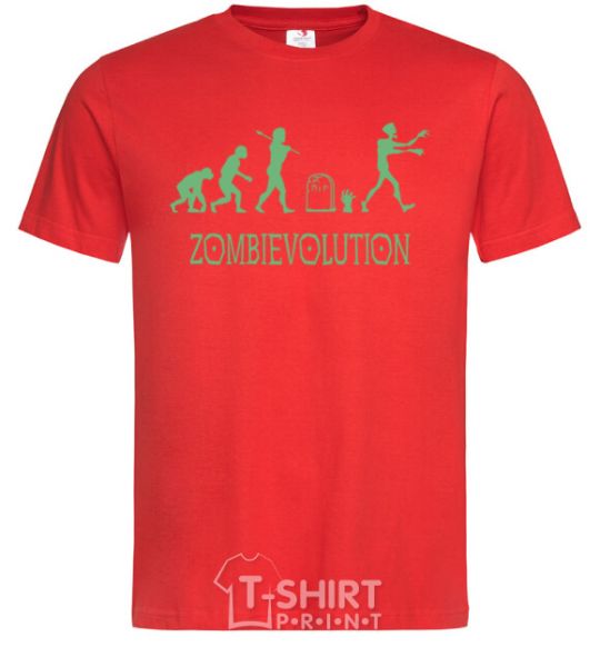 Мужская футболка zombievolution Красный фото