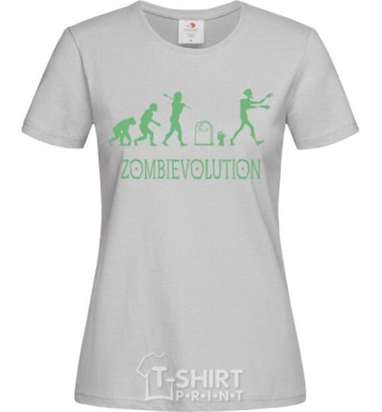 Women's T-shirt zombievolution grey фото