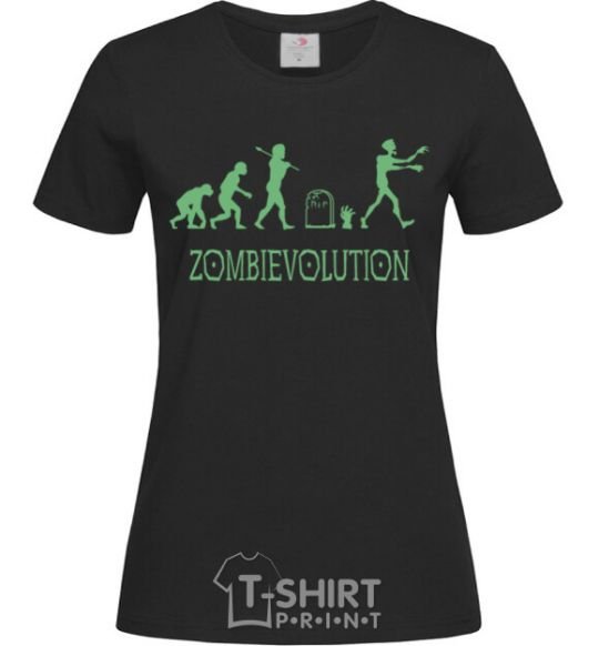 Women's T-shirt zombievolution black фото