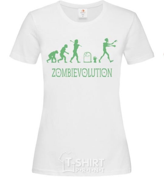 Women's T-shirt zombievolution White фото