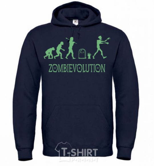 Men`s hoodie zombievolution navy-blue фото