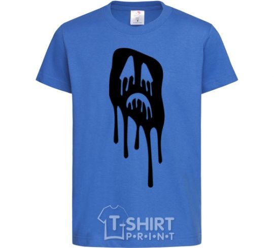 Kids T-shirt Scream face royal-blue фото