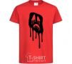 Kids T-shirt Scream face red фото