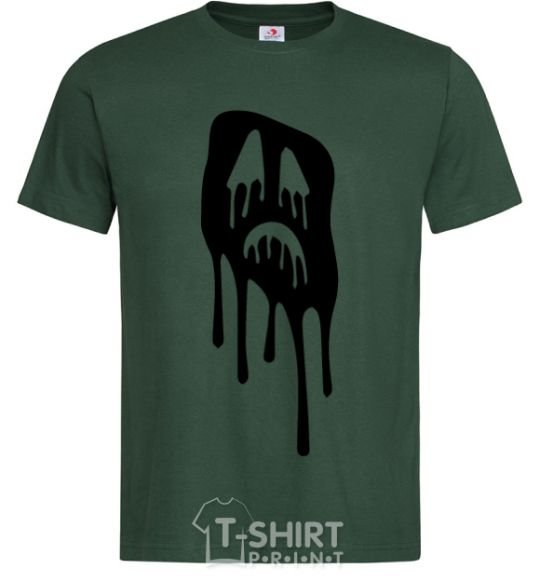 Men's T-Shirt Scream face bottle-green фото