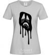 Women's T-shirt Scream face grey фото