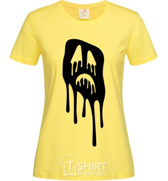 Women's T-shirt Scream face cornsilk фото