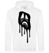 Men`s hoodie Scream face White фото