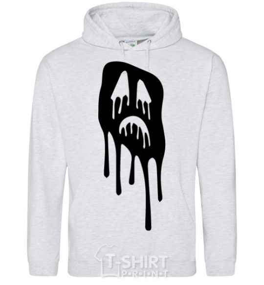 Men`s hoodie Scream face sport-grey фото