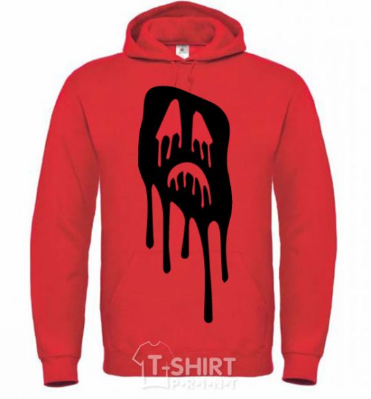 Men`s hoodie Scream face bright-red фото