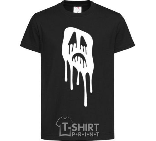 Kids T-shirt Scream face black фото