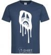 Men's T-Shirt Scream face navy-blue фото