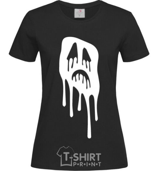 Women's T-shirt Scream face black фото