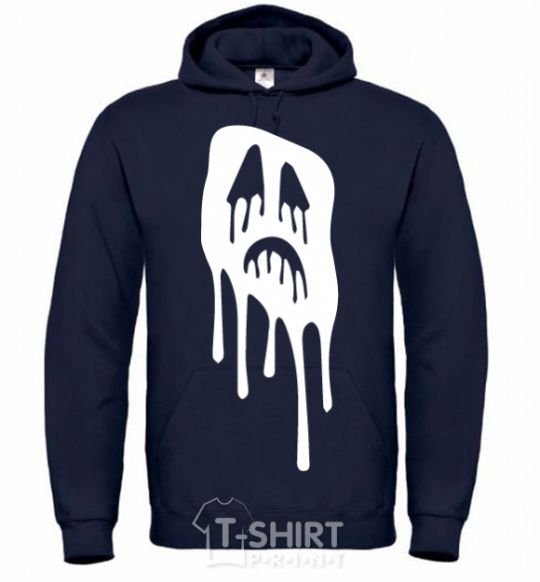 Men`s hoodie Scream face navy-blue фото