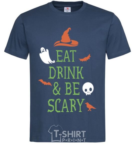 Men's T-Shirt eat drink navy-blue фото