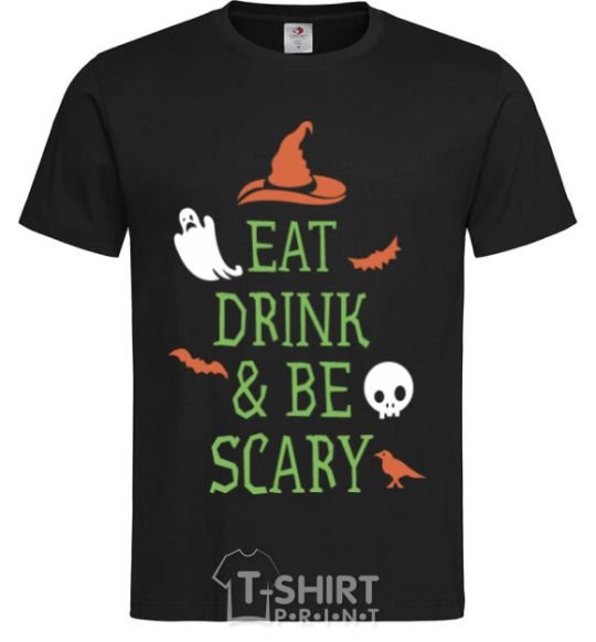 Men's T-Shirt eat drink black фото