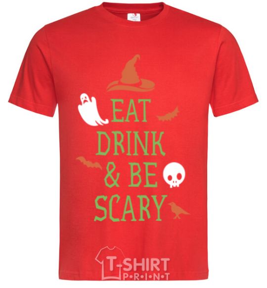 Men's T-Shirt eat drink red фото