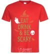 Men's T-Shirt eat drink red фото
