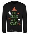 Sweatshirt eat drink black фото